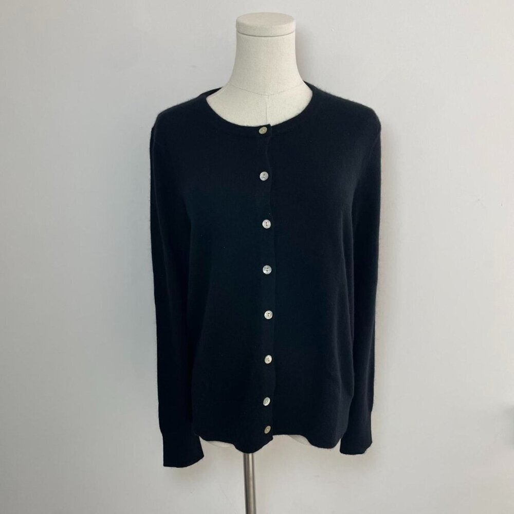 Quince 100 Mongolian Cashmere Cardigan in Black | Women’s Size Medium